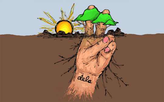 Dela Clothing - Peace Tree Wallpaper