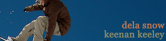 Dela Clothing - Snowboarding Keenan Keeley
